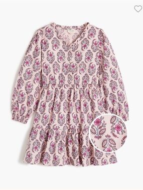 Crewcuts Pink Floral Button-Front Girl Dress Size 7
